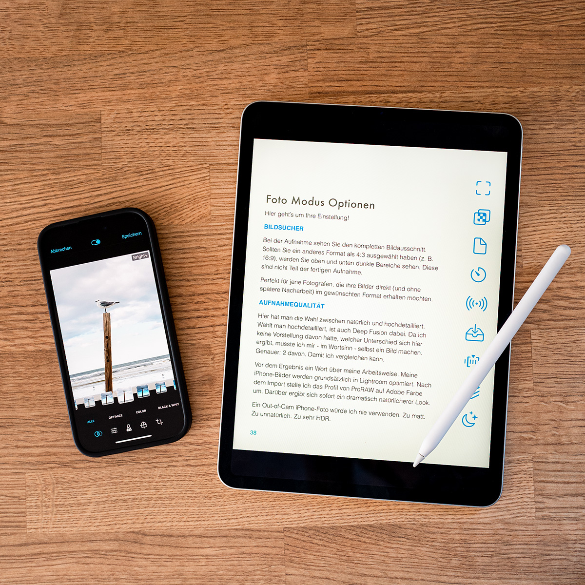 Das ProCamera Begleitbuch auf dem iPad