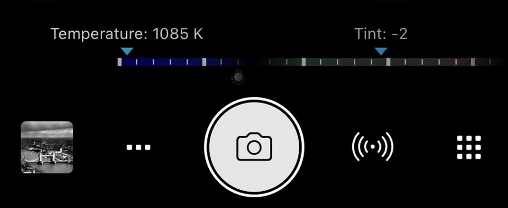 ProCamera Extended Color Temperature Range MWB