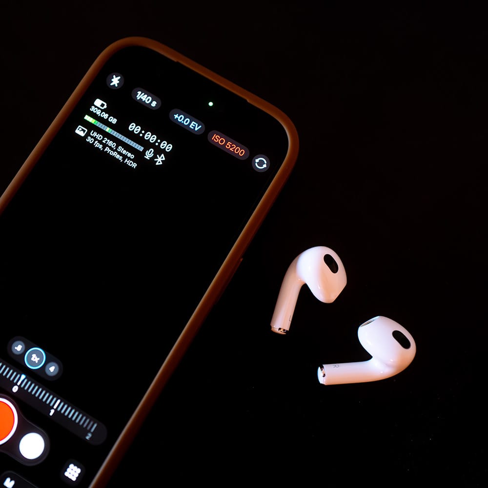 ProCamera with AirPods as Bluetooth Microphone