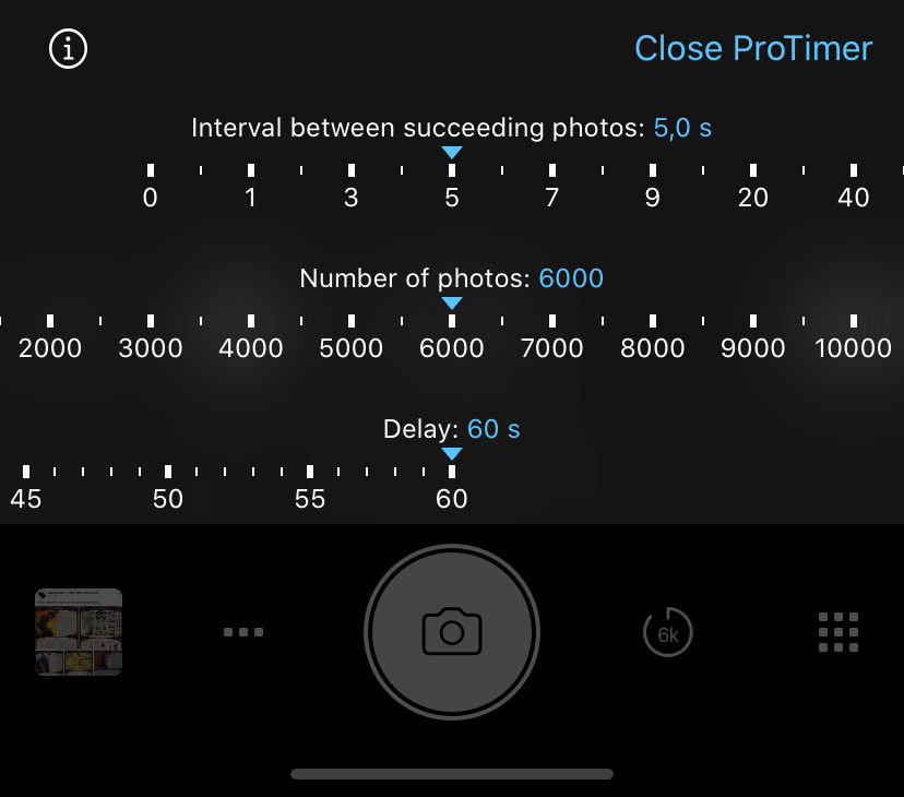 ProTimer Intervalometer ProCamera