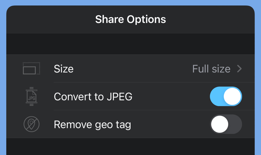 ProCamera Batch Export RAW files via Share Menu